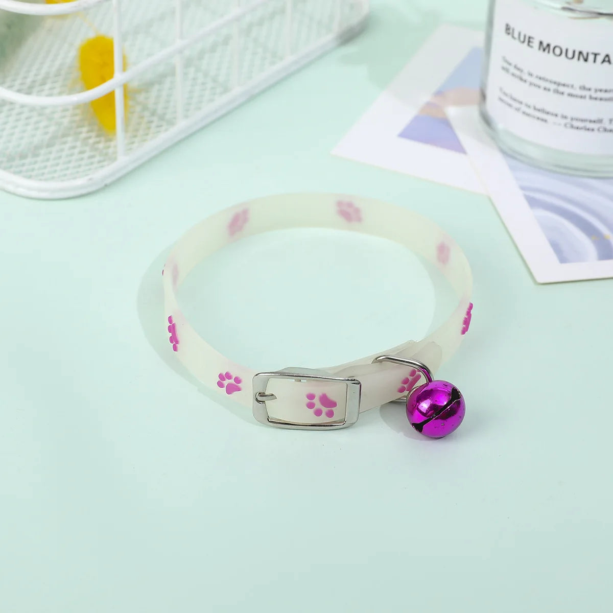Luminous Silicone Cat Necklace With Bell Collar