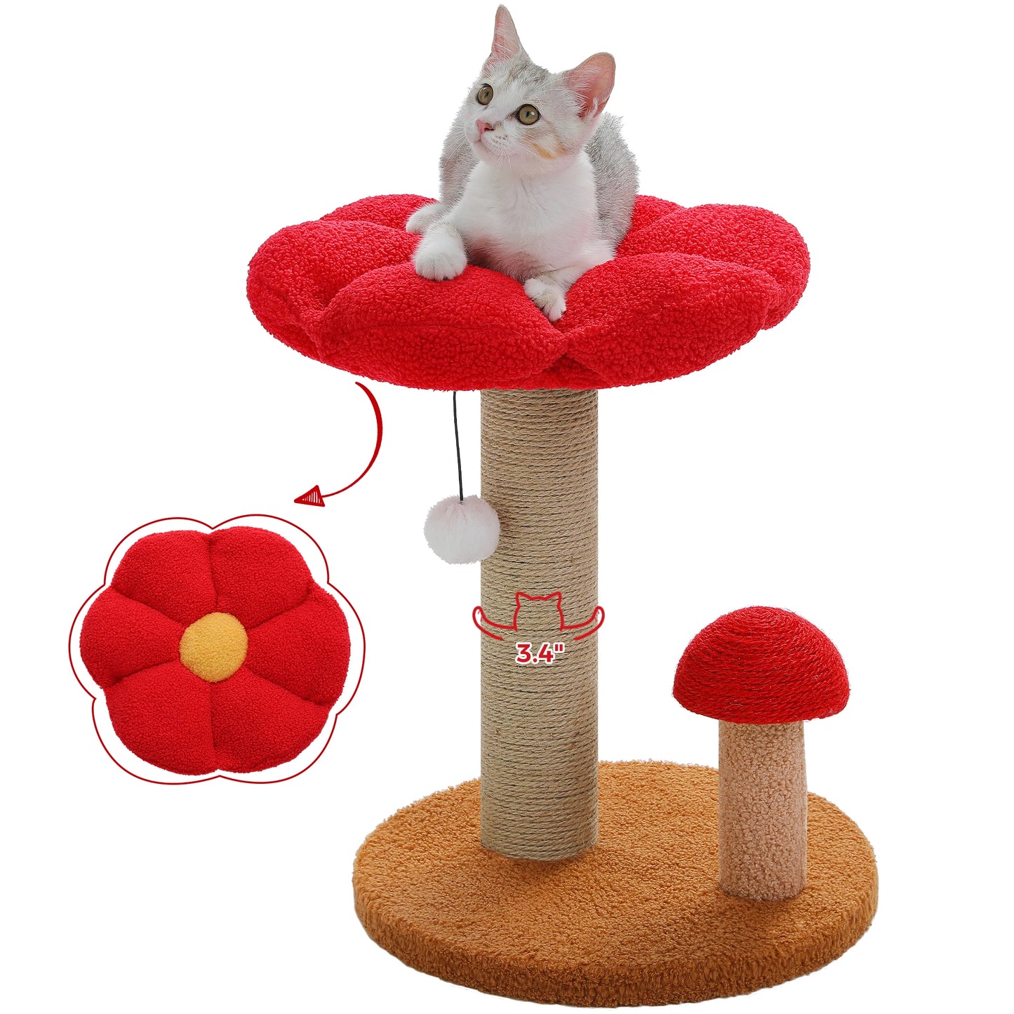 PAWZ Road Cat Scratching Post With Removable Flower Bed