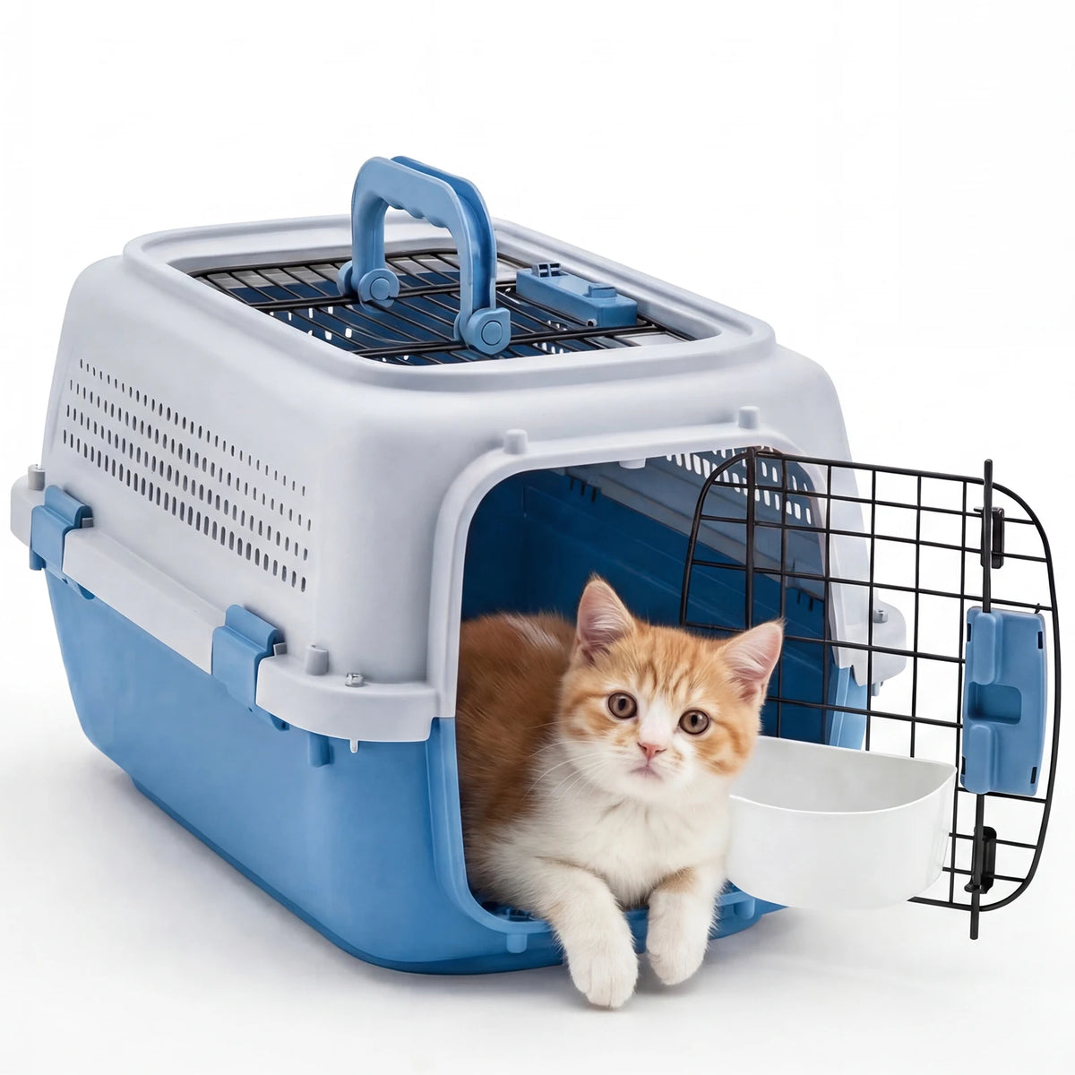 JHK Secure Top Load Pet Carrier For Small Dogs And Cats