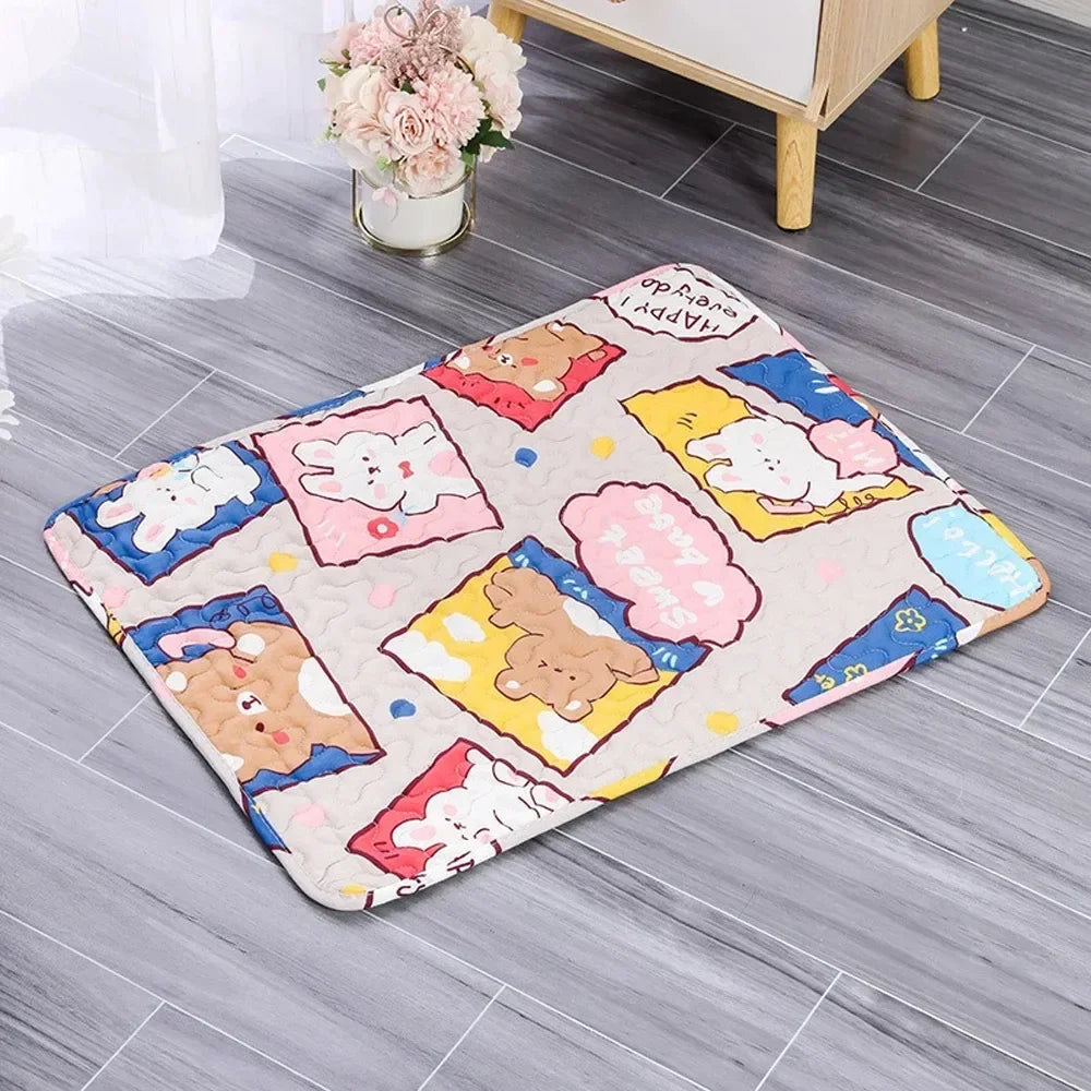 Cooling Pet Bed Mat Ice Silk Moisture Proof For Pets