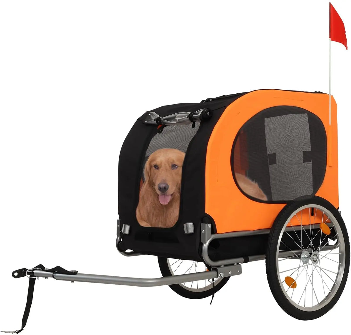 Twister.Ck Foldable Large Dog Bike Trailer 88Lbs Capacity Universal Coupler