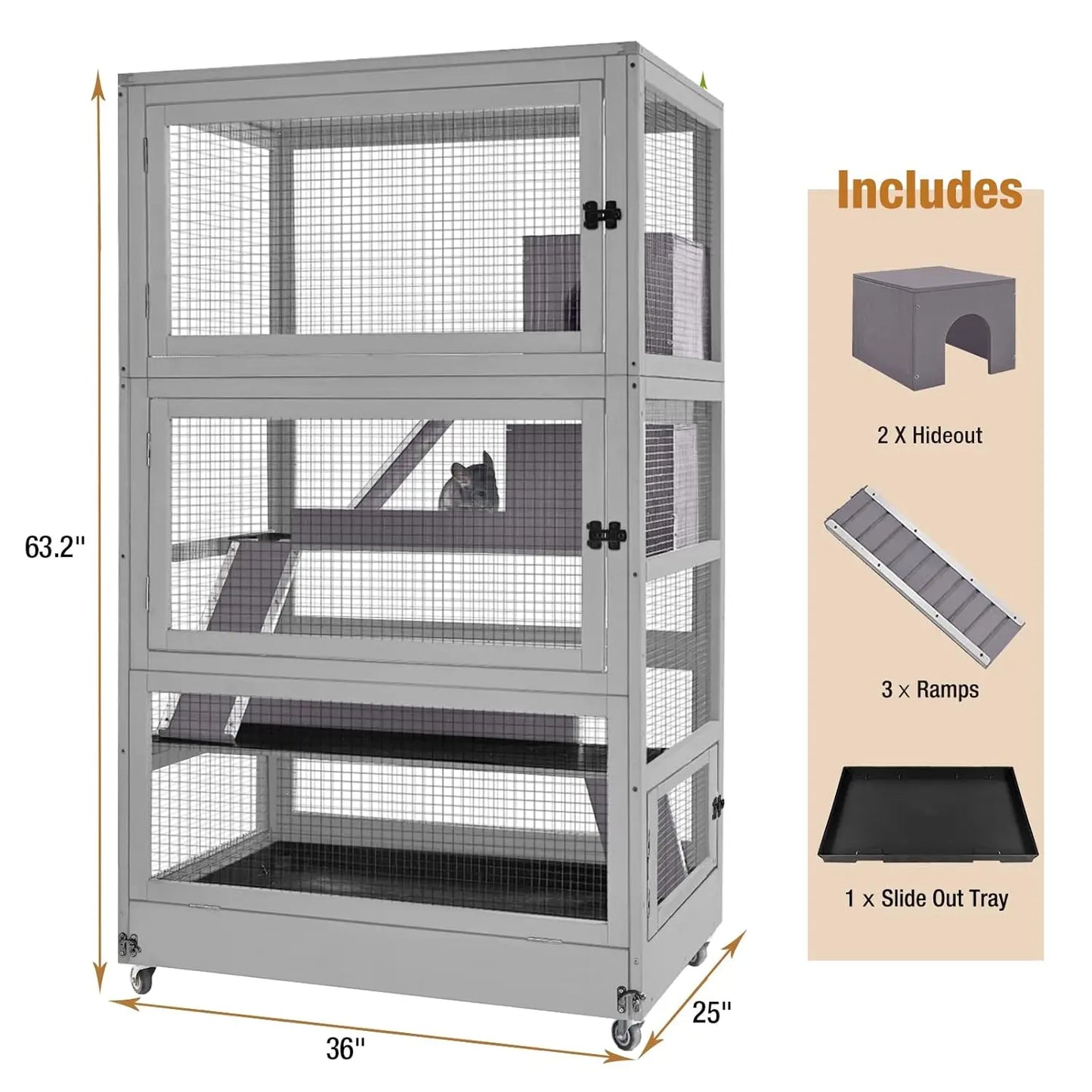 Critter Nation Ferret Cage for Small Pets Four Level Enclosure