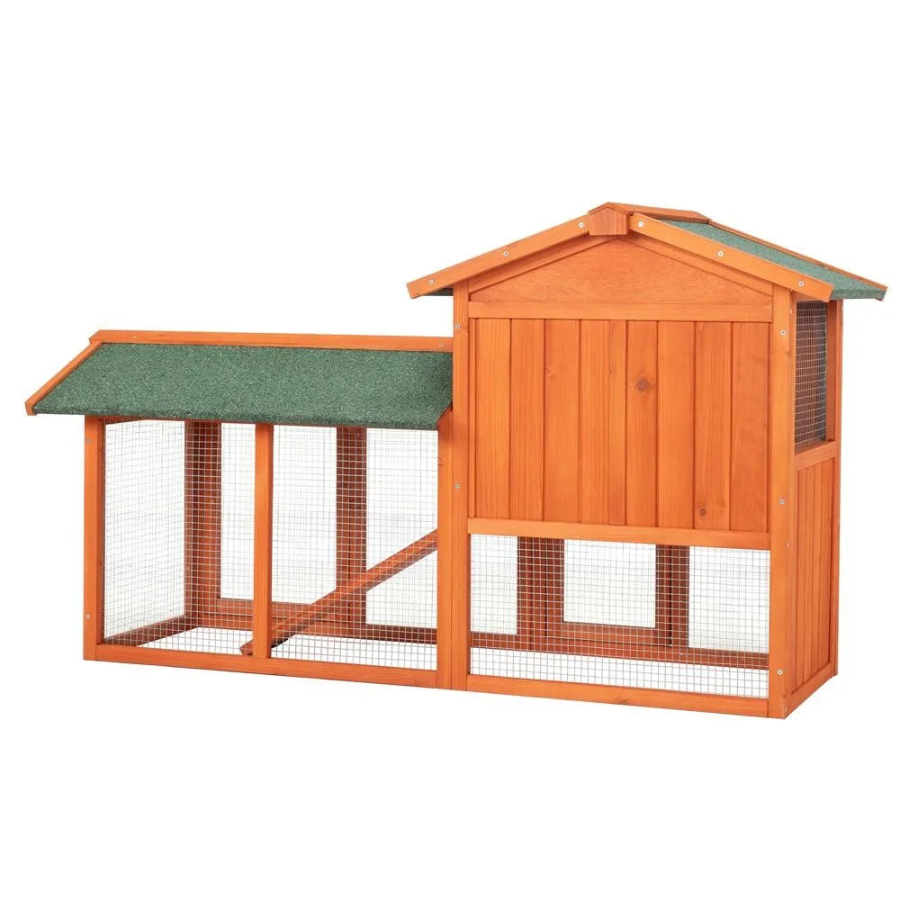 Wooden Chicken Coop Hen House Rabbit Hutch With Waterproof Roof