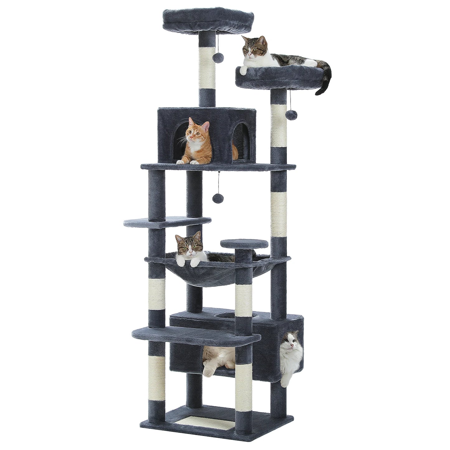 PAWZ Road Large Cat Tree Tower With Scratching Posts And Condos