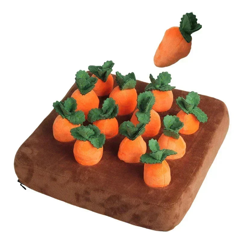 Dog Snuffle Mat Interactive Plush Toy Carrot Radish