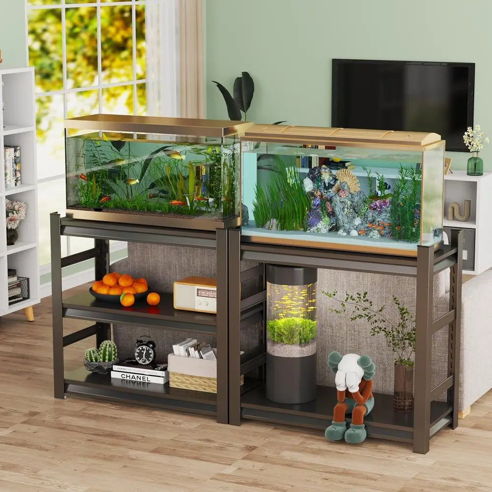 Heavy Duty 5-Tier Metal Storage Rack For Aquariums And Terrariums