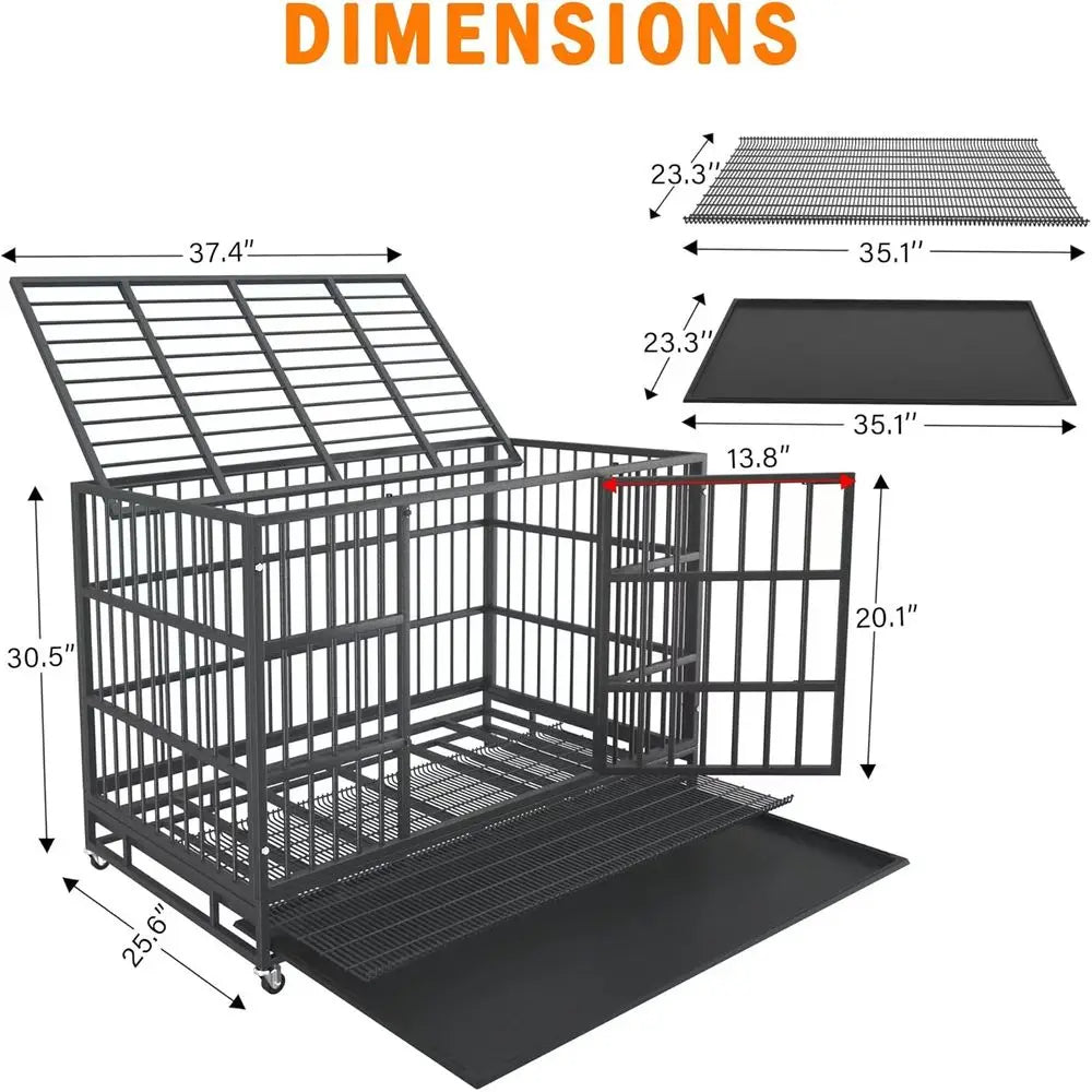 Indestructible Escapeproof Dog Crate Cage For Large Dogs