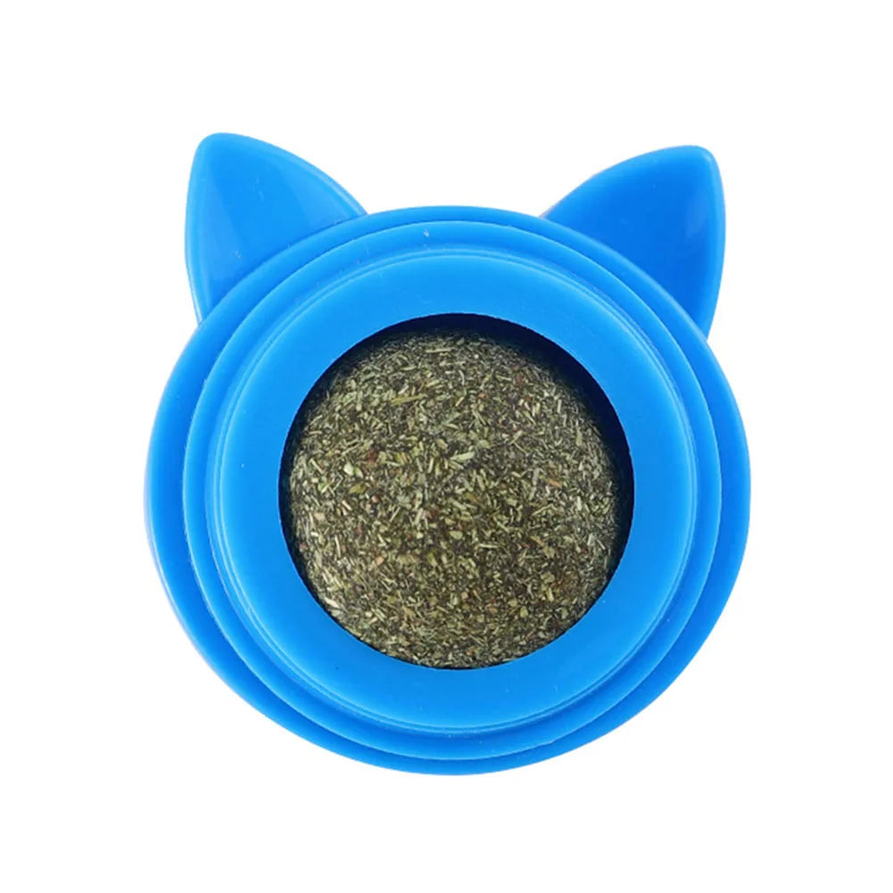 Shunmaii Rotatable Cat Cleaning Toy Catnip Wall Balls for Cats