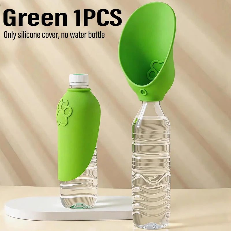 Universal Dog Cat Drinking Bowl Outdoor Feeding Water Portable Drinking Cup Pet Foldable Water Dispenser Interchangeable Bottle