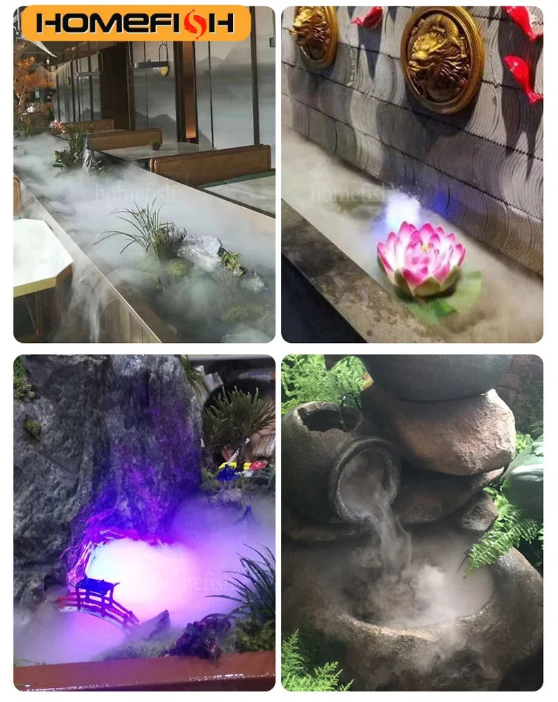 USB 5V Mist Maker Fogger Nebulizer For Aquariums With LEDs