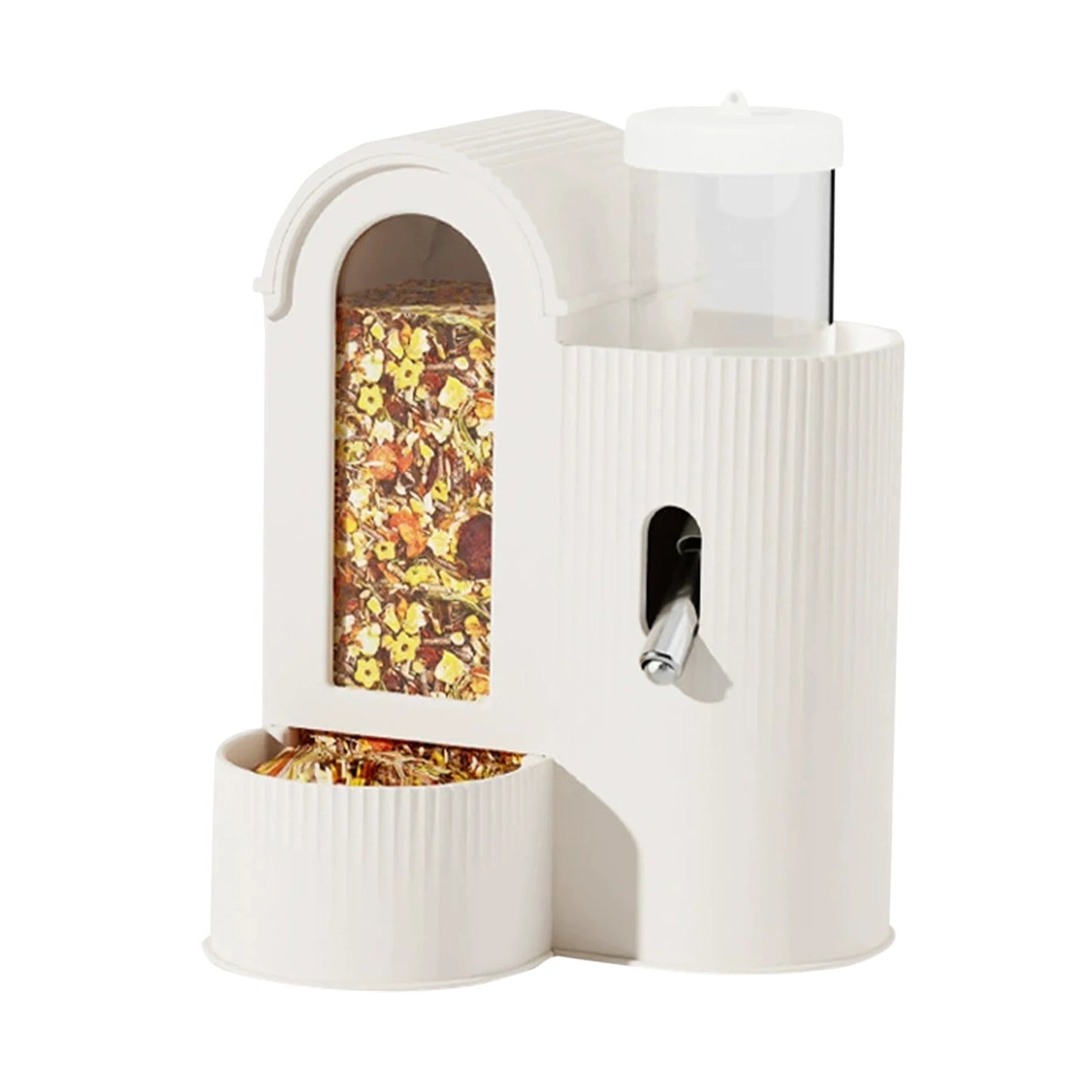 Alloet 2 In 1 Automatic Food Bowl Waterer For Pets