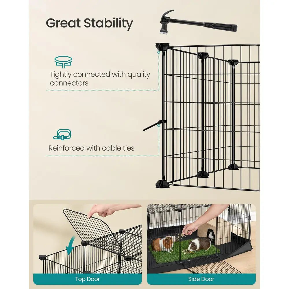 XMSJ Guinea Pig Cage and Playpen With Waterproof Mat