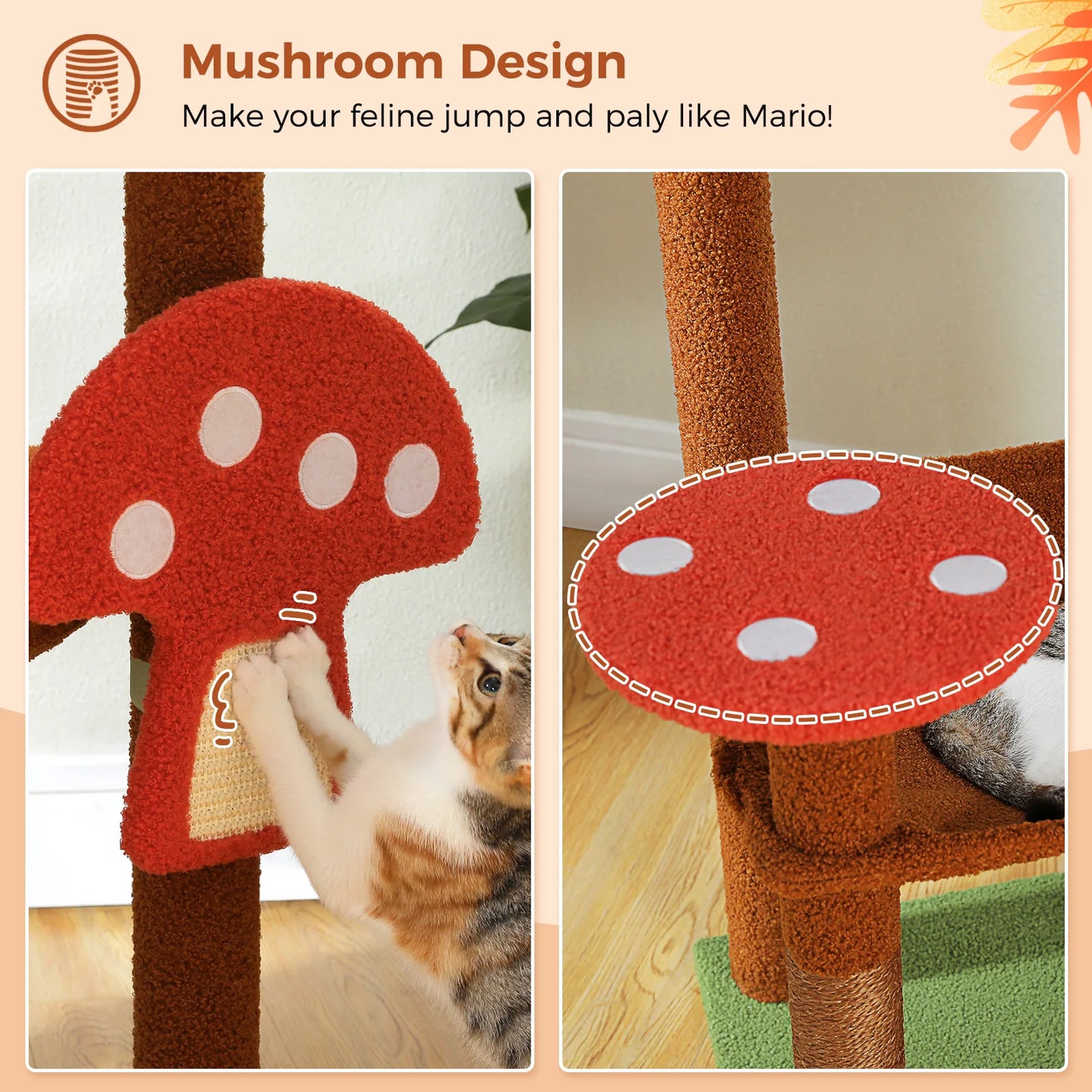 PAWZ Road Multi Level Cat Tree With Scratching Posts Condo