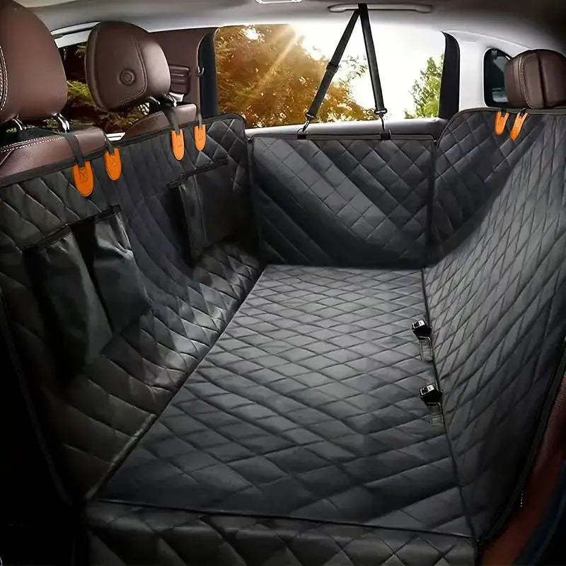 Dog Car Seat Cover Hammock Waterproof Non Slip Polyester Plaid