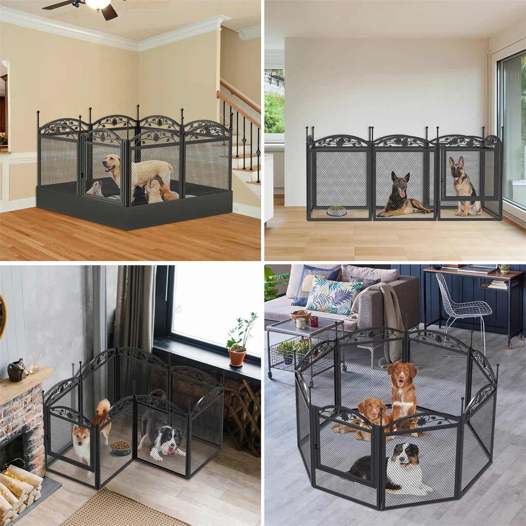 BINGOPAW 8 Panel Heavy Duty Dog Playpen With Waterproof Pad