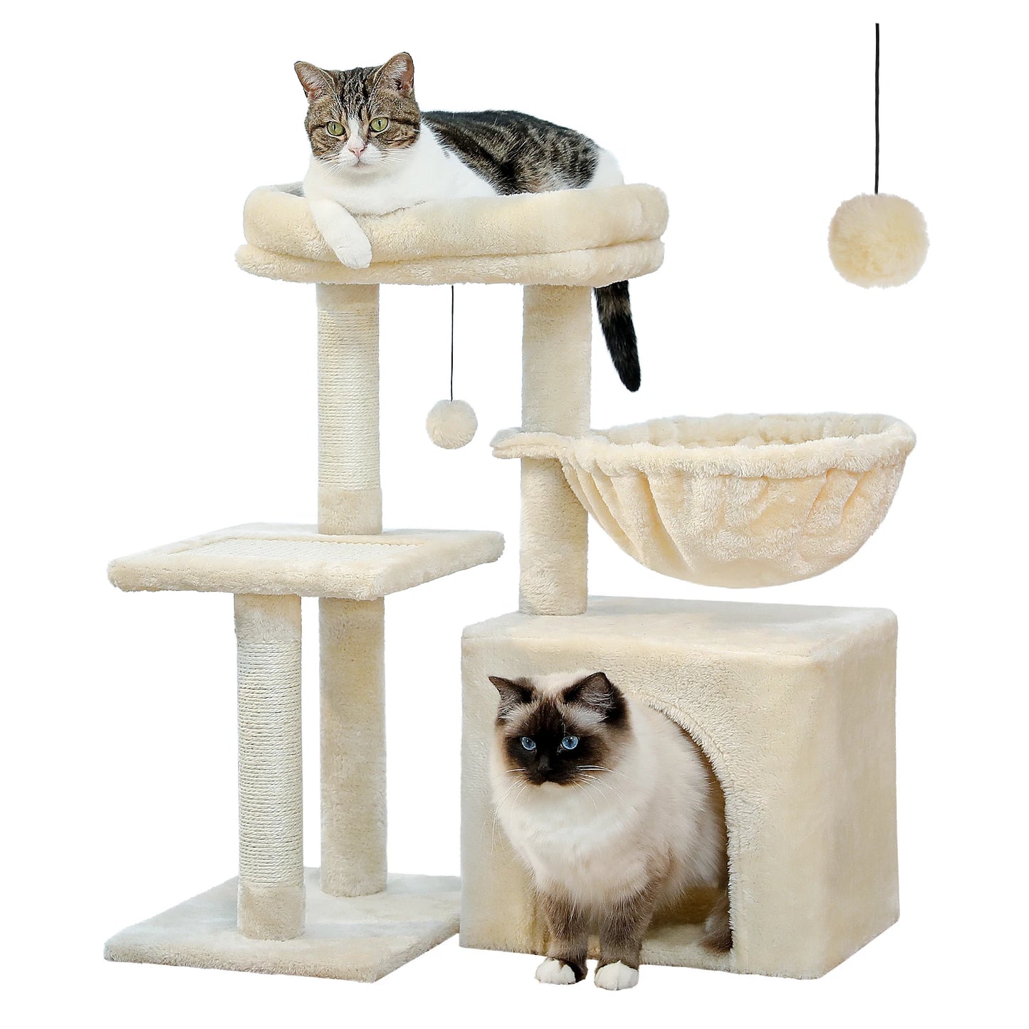 PAWZ Road Cat Tree Tower With Scratching Posts And Hammock