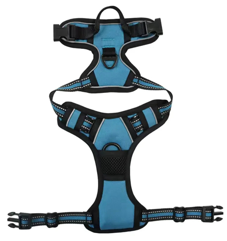 Dog Harness & Training Leash No Pull Control Adjustable Large Handle Heavy Duty