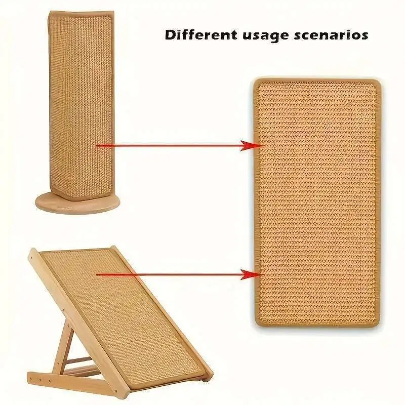Durable Hemp Rope Cat And Rabbit Scratching Board No Mess