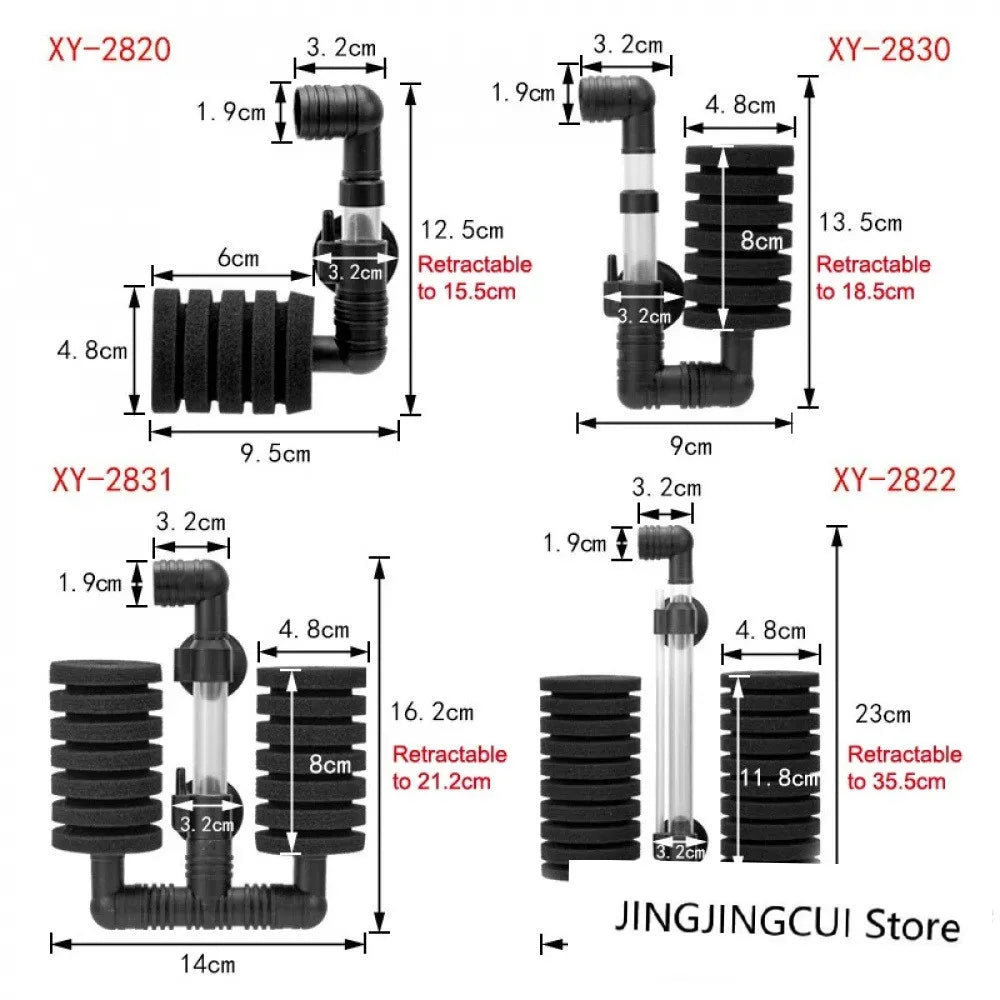 Biochemical Sponge Filter for Aquarium Biological Filtration and Quiet Operation