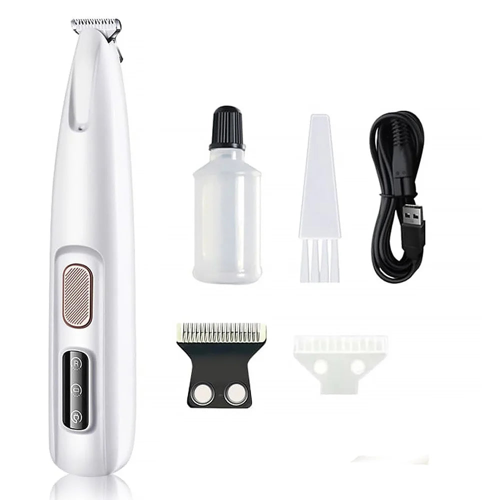 Rechargeable Cat And Dog Paw Grooming Clippers With LED Light