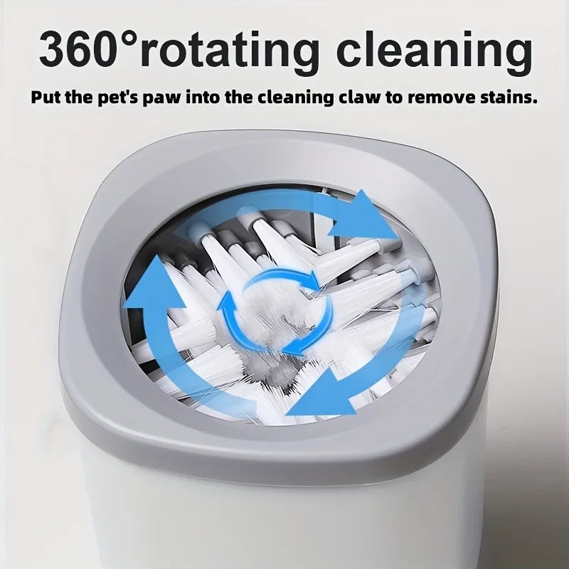 Pet Paw Washing Cup Portable Cleaner With Soft Silicone Brush
