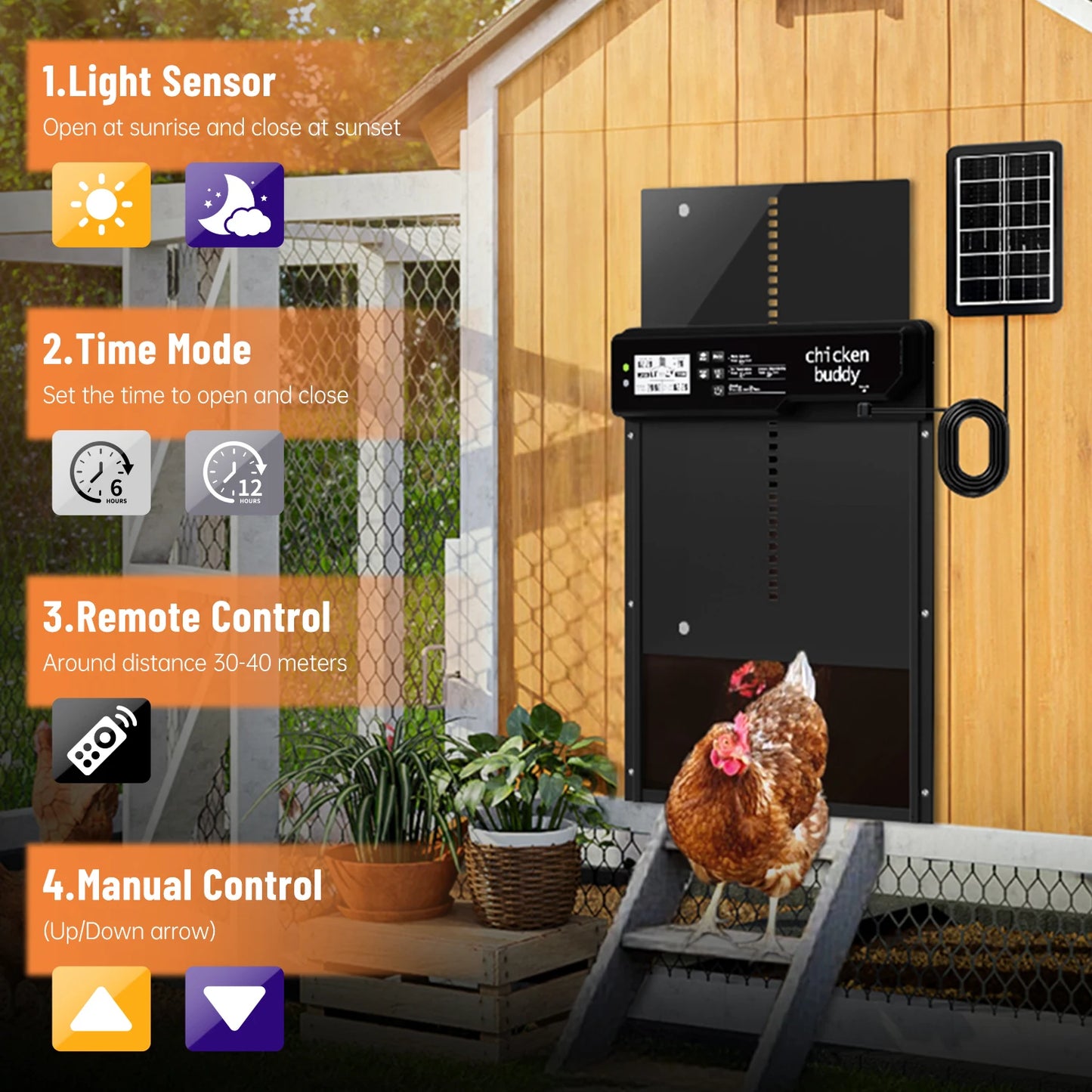 Stainless Steel Chicken Coop Door for Farm Animals