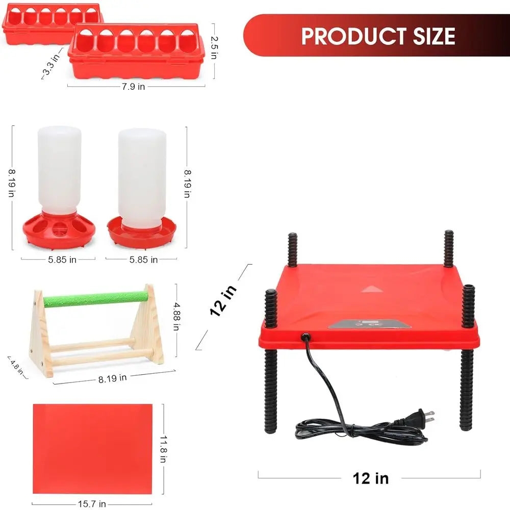 Chick Brooder Box Starter Kit With Heating Plate Perch