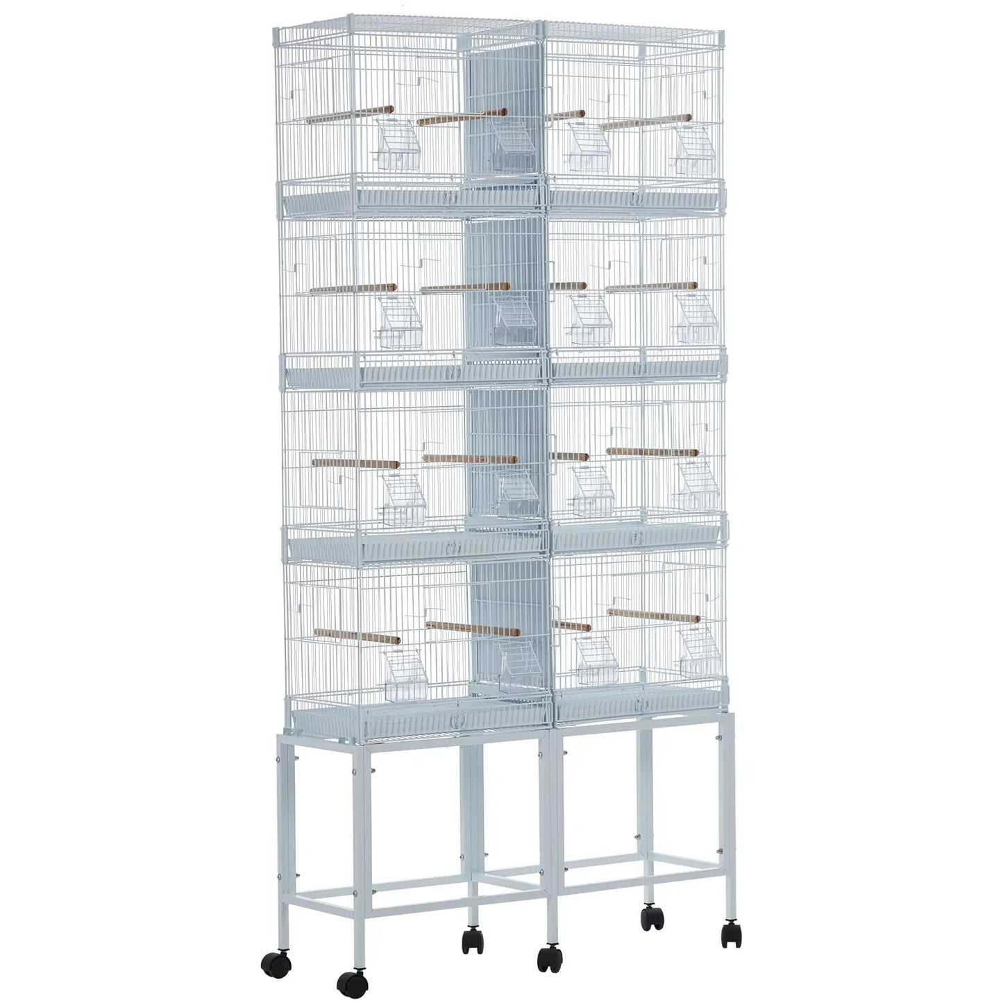 HiMISS Extra Large Metal Bird Cage 4 Tier Parrot Cage Mid Sized Birds