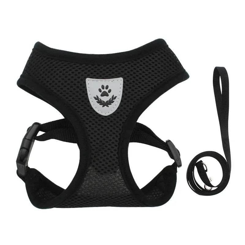 Mesh Vest Harness Adjustable Breathable Reflective Small Dog Cat Safe Polyester Summer Outdoor