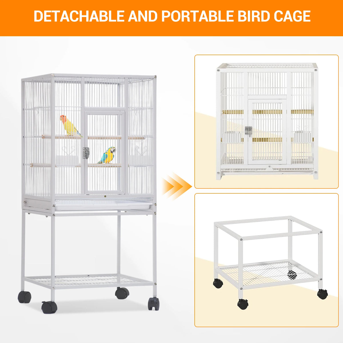 Ram 53 Inch Pet Cage With Wheels For Rabbit Or Chinchilla