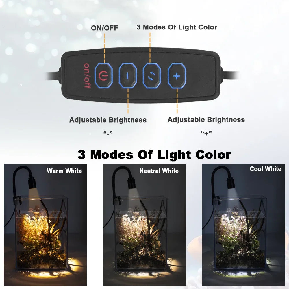 USB Aquarium Grow Light ClipOn LED 3W For Aquatic Plants