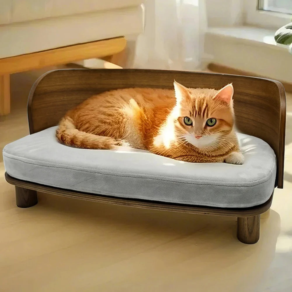 Borwart Elevated Wooden Pet Sofa Bed For Dogs And Cats