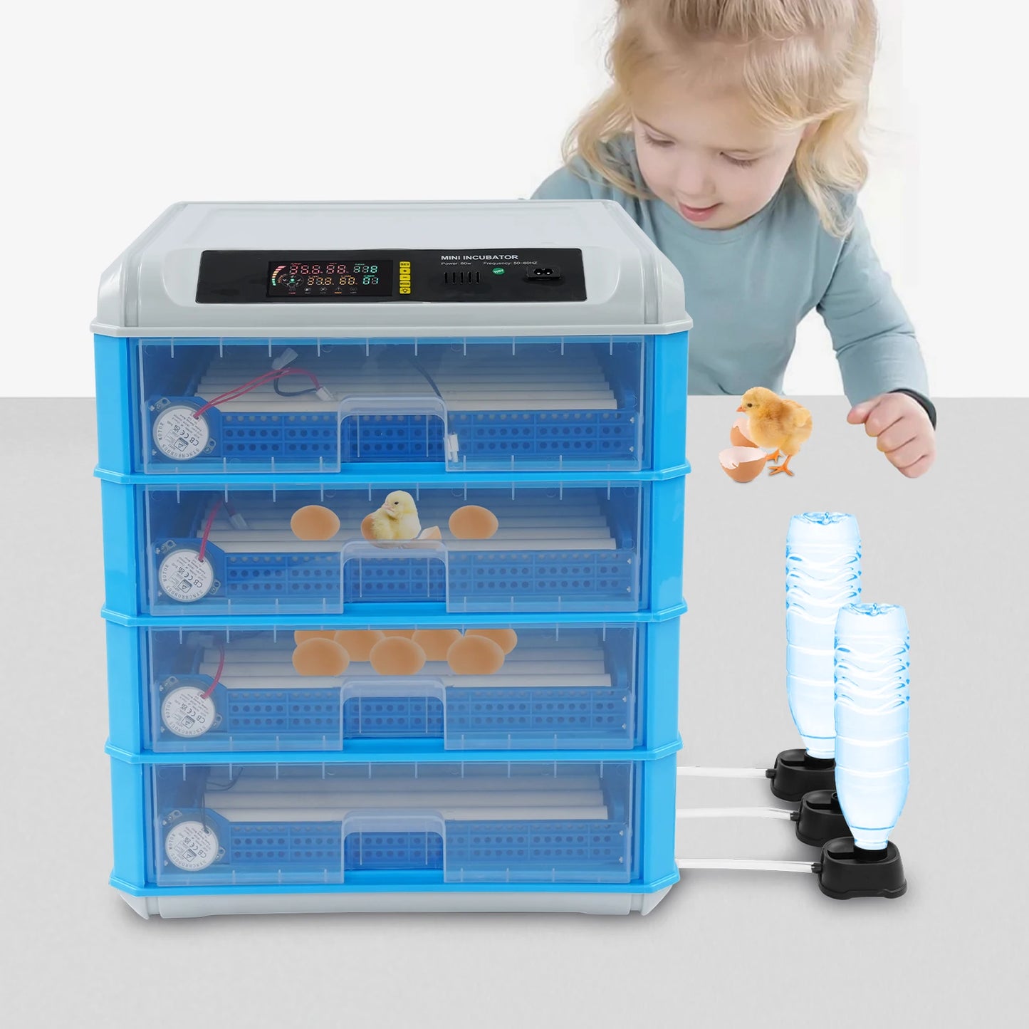 Bymaocar 200-240 Egg Incubator With Auto Turner And Humidity Control