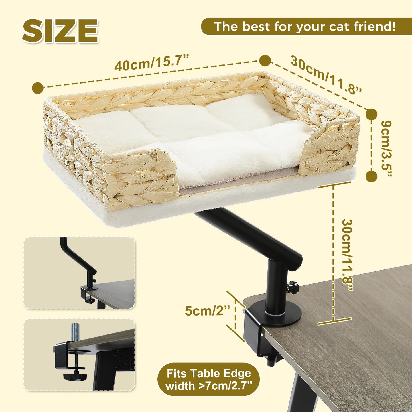 PAWZ Road Cat Desk Bed With 360 Rotatable Stand Sturdy