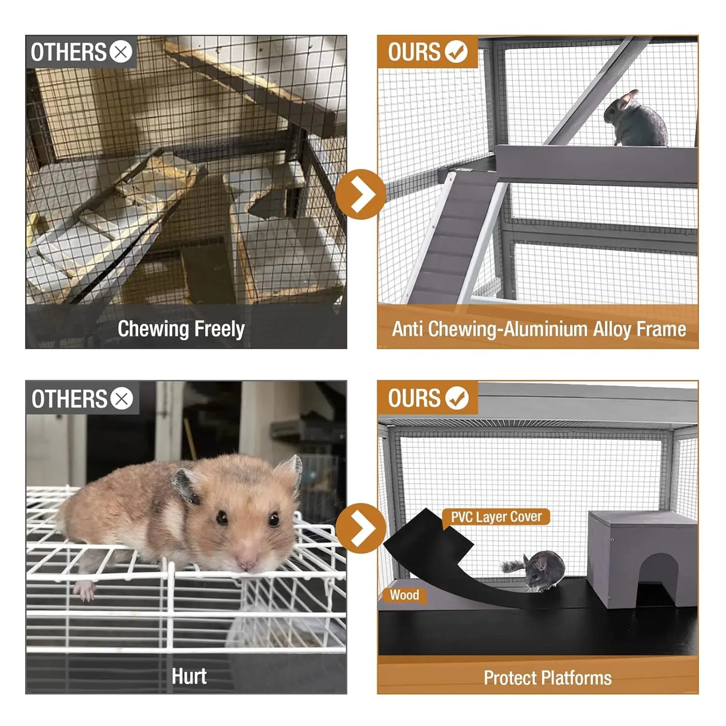 Critter Nation Ferret Cage for Small Pets Four Level Enclosure