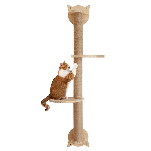 PETRAVEL Cat Tree With Scratching Posts And Hammock Wall Mounted
