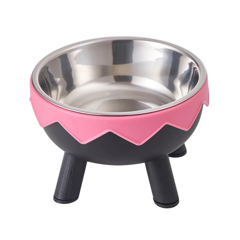 Dopamine Elevated Pet Bowl Cat Dog Large Capacity Neck Protection Stainless Steel Anti Slip Household Daily Feeding Dish