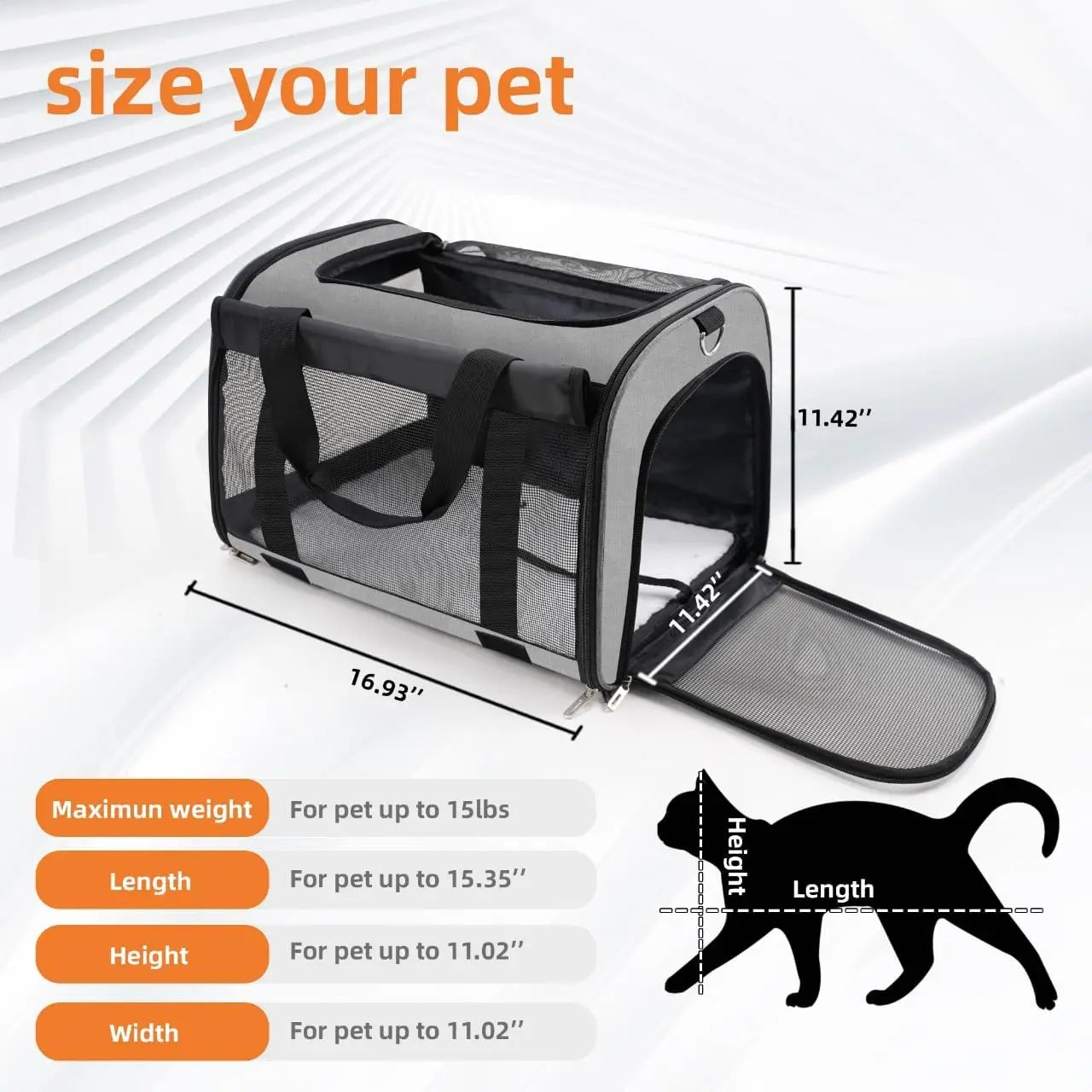 Cat Carrier Backpack with Roll-Up Shade for Travel, Breathable Mesh & Foldable Design Includes Collapsible Bowl & Cushion