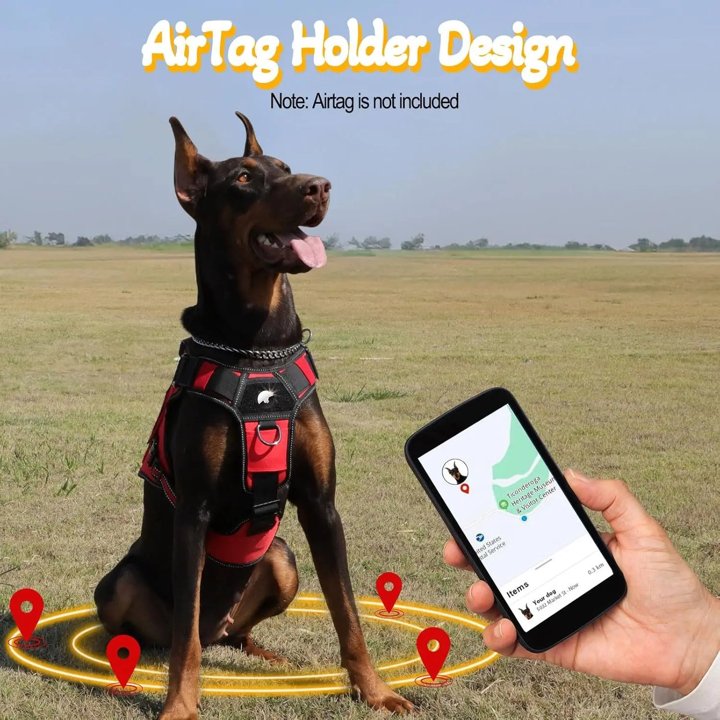 Tactical Dog Harness Metal Buckles Reflective No Pull Vest