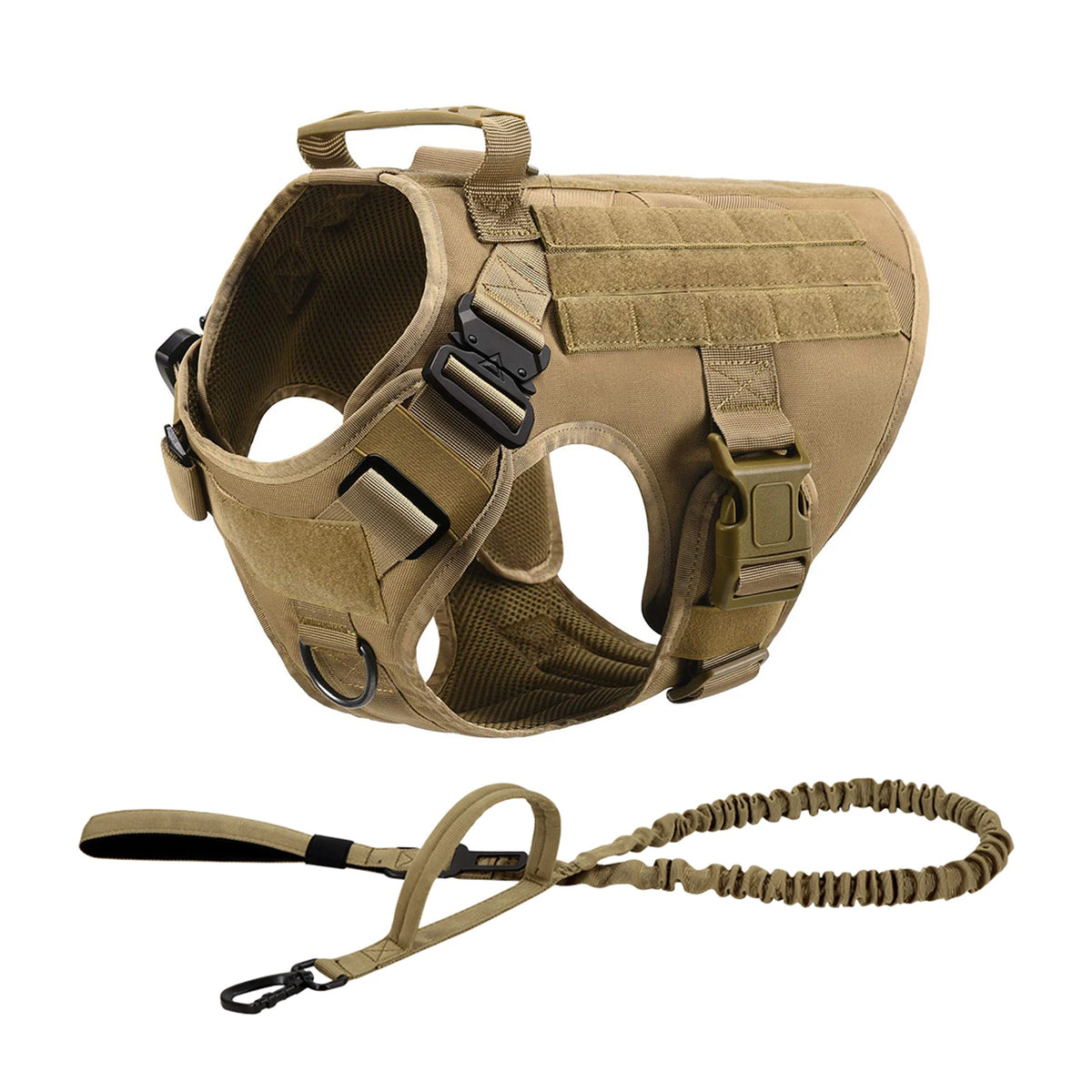 Tactical Nylon Dog Harness Padded Vest With Quick Release Buckle