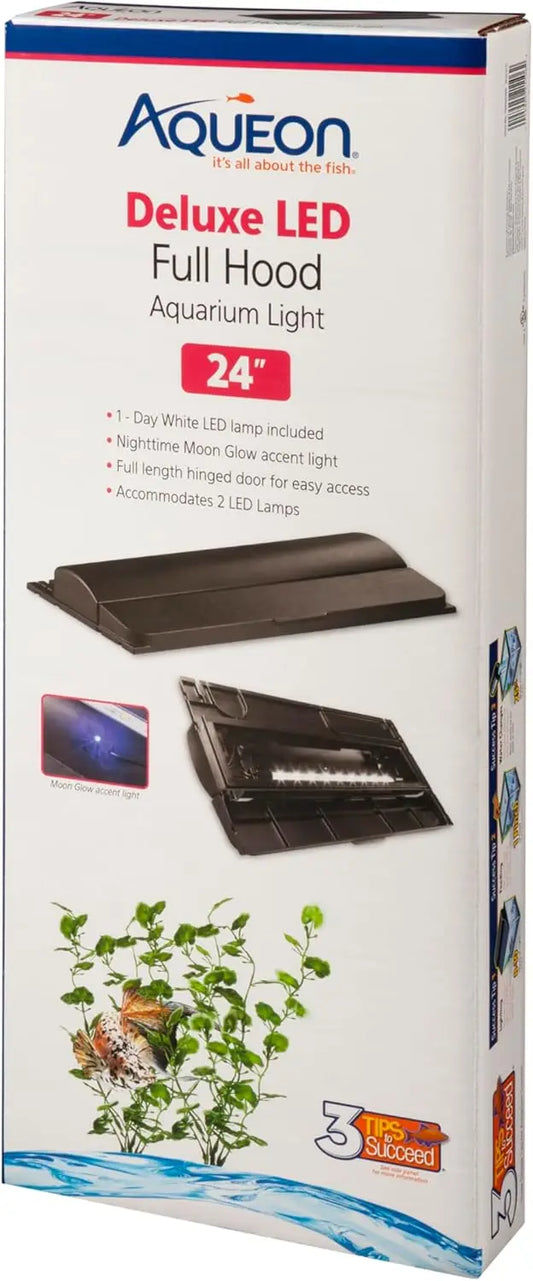 LED Aquarium Hood With Customizable Lighting And Feeding Door