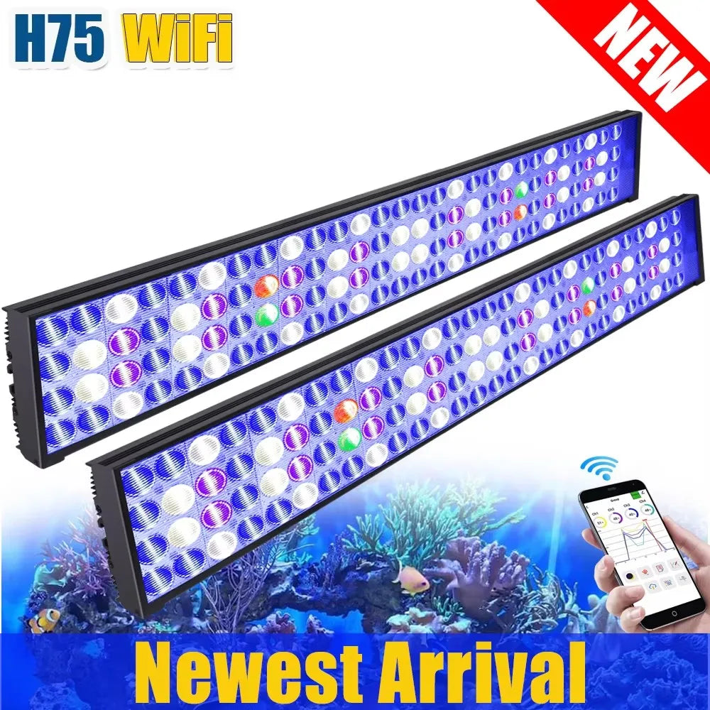 PopBloom WiFi Full Spectrum LED Aquarium Light For Marine Tanks