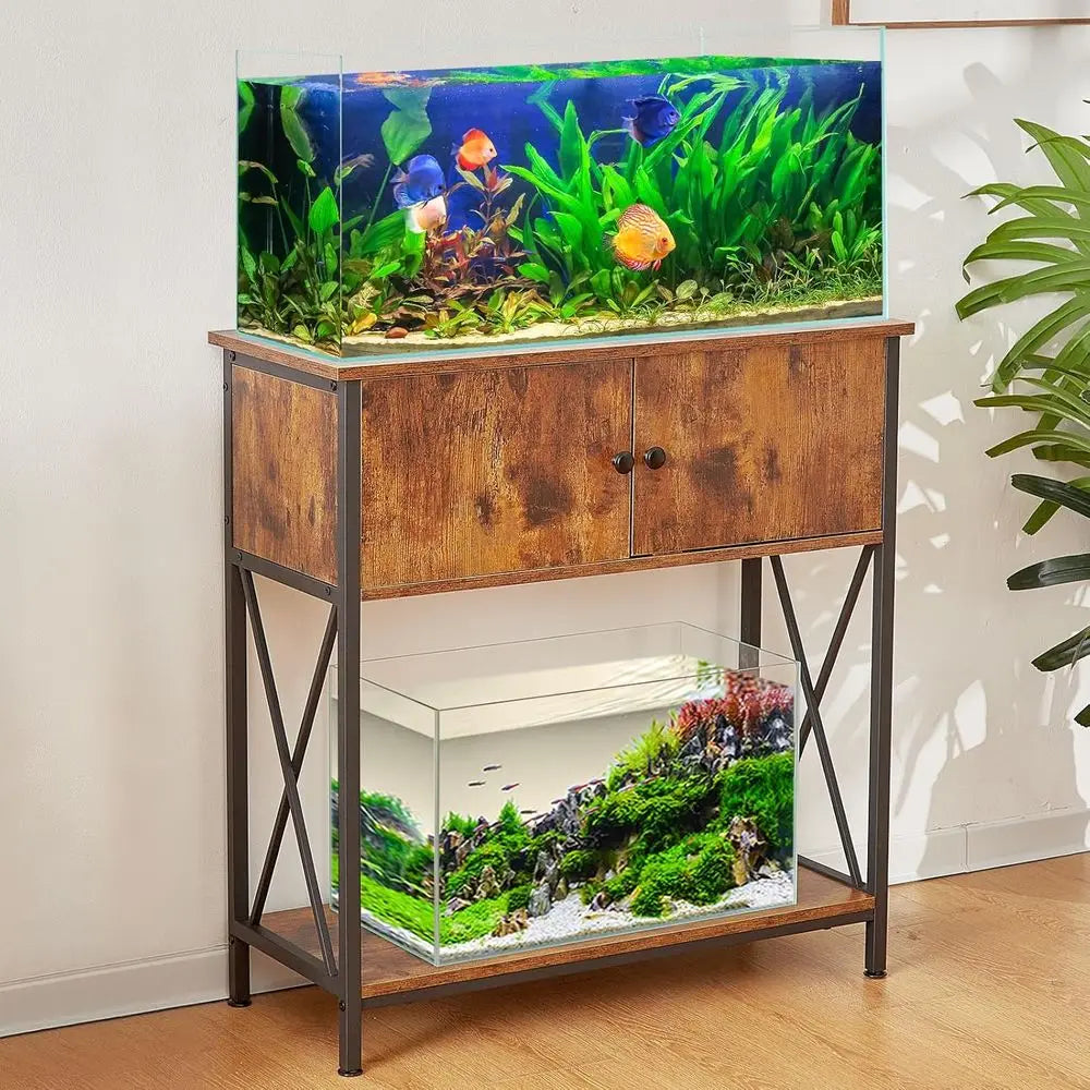 Aquarium Stand With Cabinet For Home Or Office Use