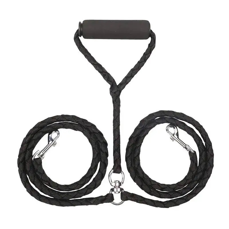 1.4m Double Dog Leash With Two Way Coupler And Elastic