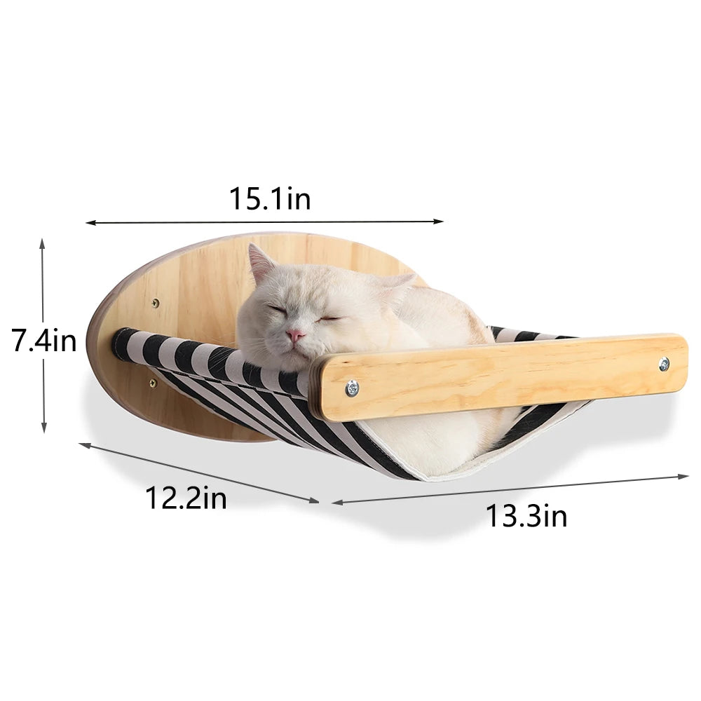 PETRAVEL Cat Climbing Shelf Wall Mounted Four Step Scratching Post