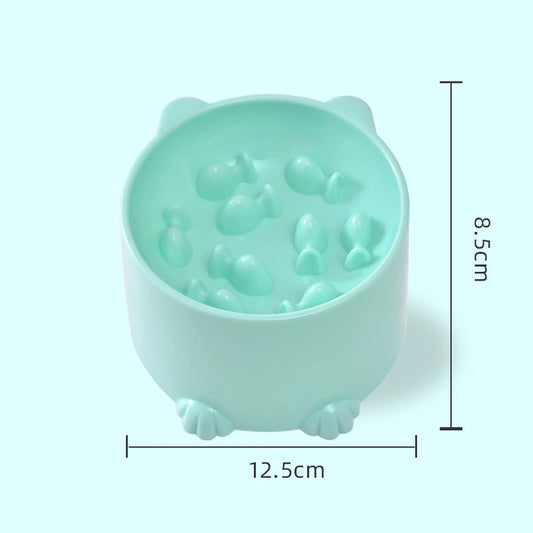 Cat Slow Feeder Bowl Anti Choking Design For Safe Feeding