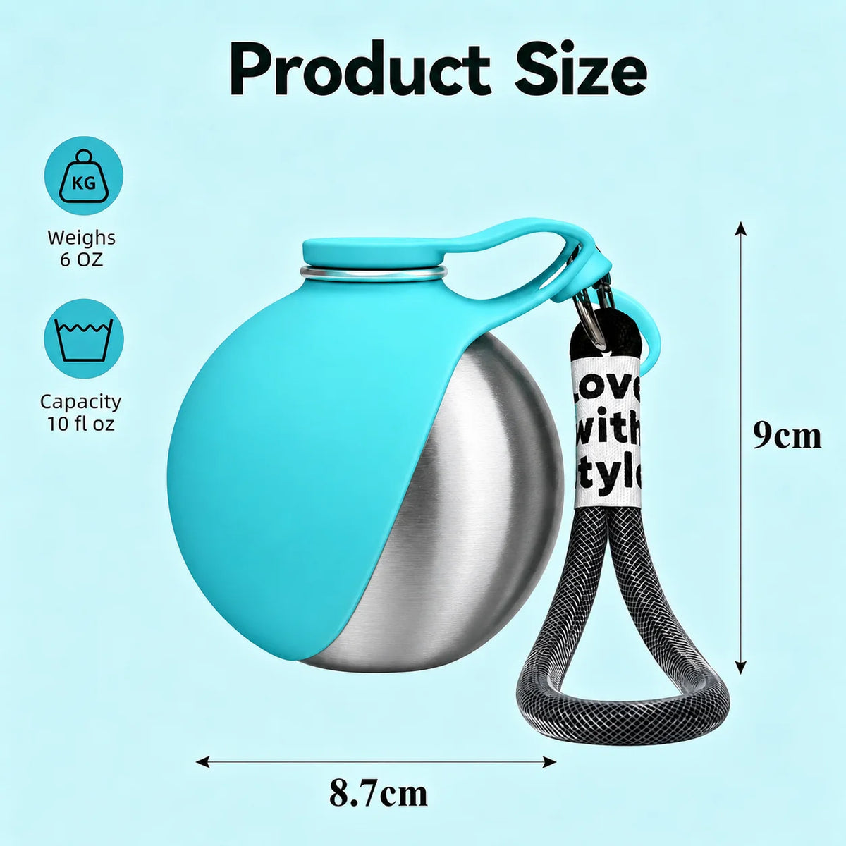 Leak Proof Portable Pet Water Bottle With Foldable Bowl