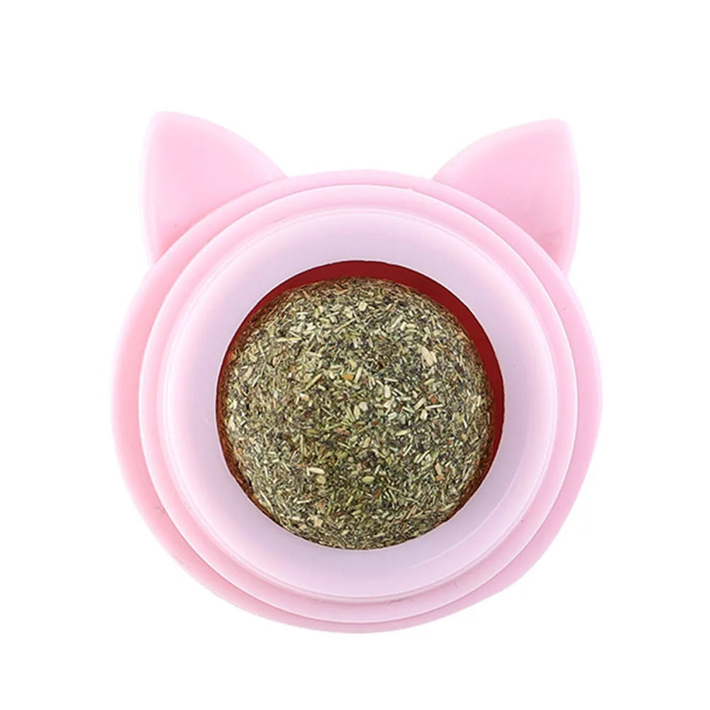 Shunmaii Rotatable Cat Cleaning Toy Catnip Wall Balls for Cats