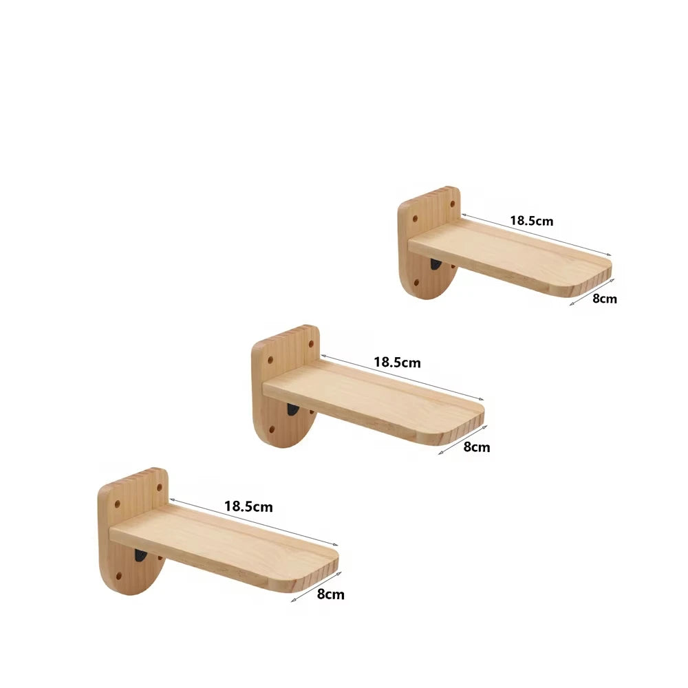 Cat Climbing Shelf Wall Mounted Four Step Stairway With Sisal Scratching Post For Cats Tree Tower Platform Jumping Pet Furniture