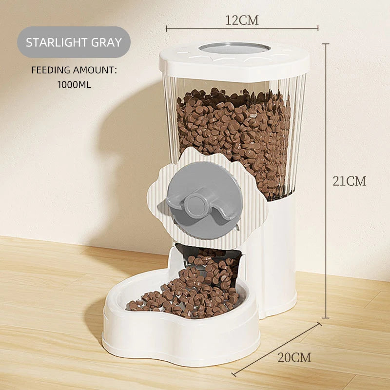 Hanging Bottle Auto Pet Feeder Cat Puppy Medium Capacity Gravity Refill PP Cage Household Young Pet Feeding Set